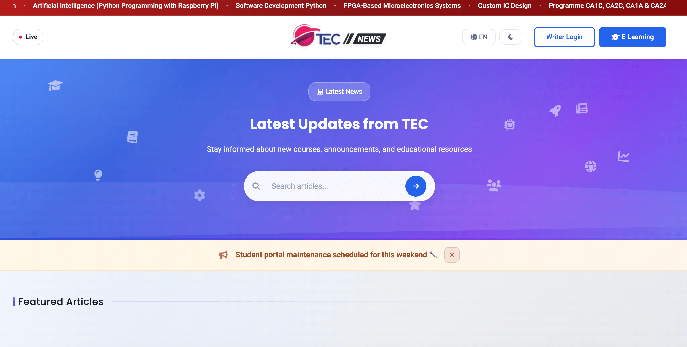 TEC News Portal Preview