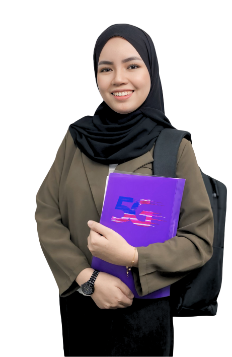 Professional woman with purple folder